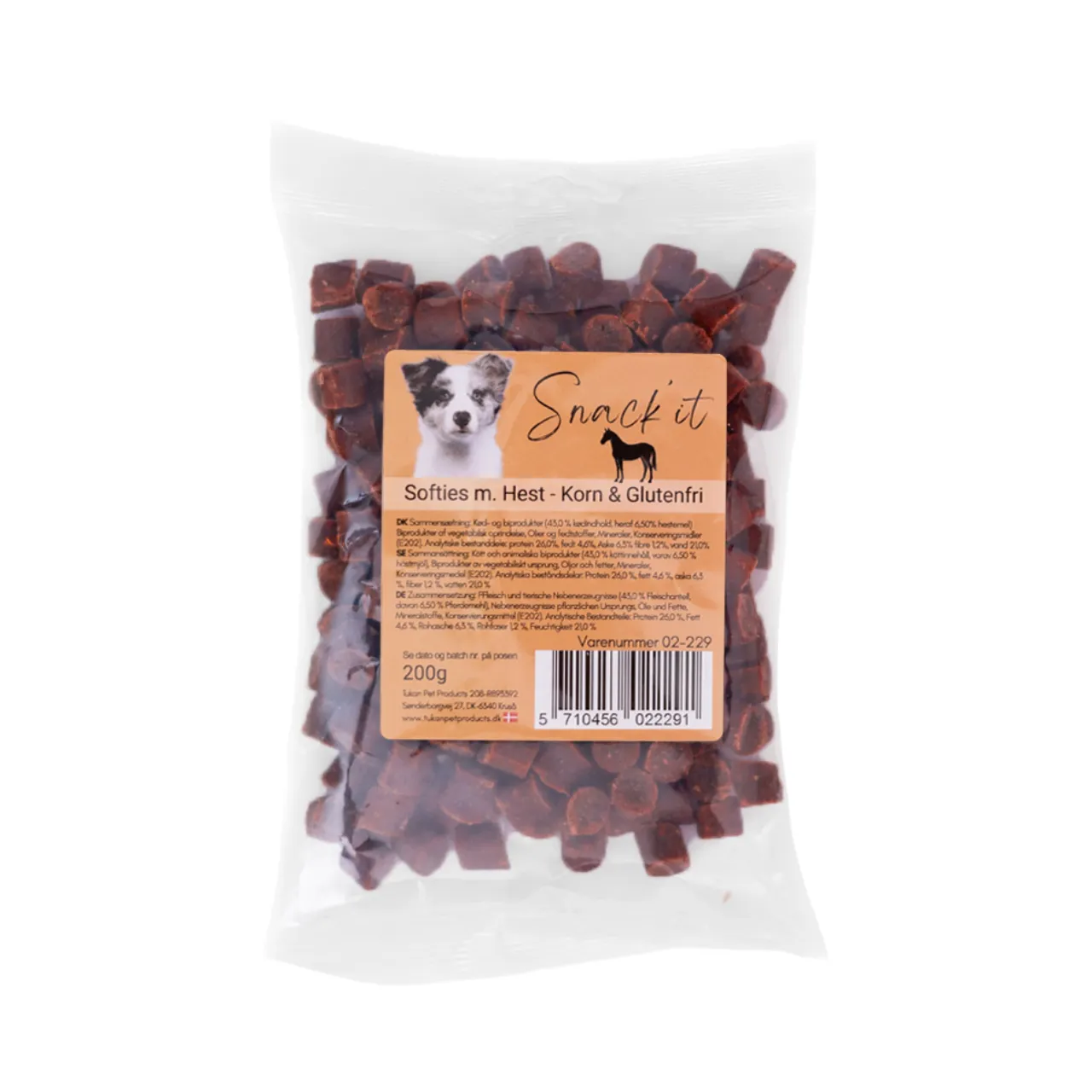 Softies med hest hundesnacks 200 g - Korn og glutenfri belønning